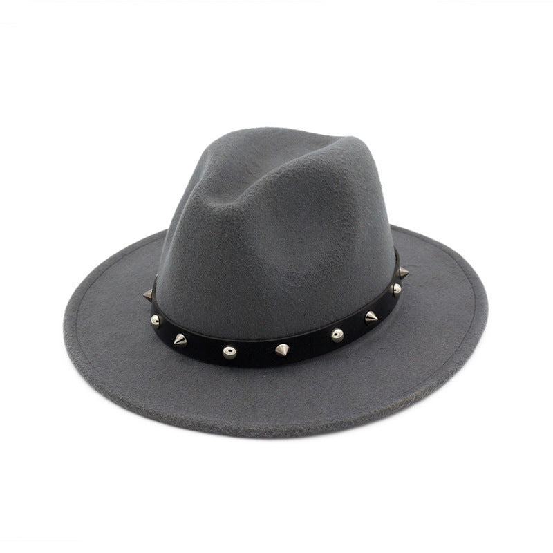 New Style Rivet Accessories Top Hat For Men and Women Woolen Hats - Heritage cosmetics and beauty care