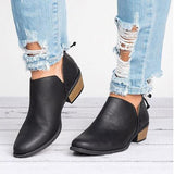 Autumn Women Shoes Retro High Heel Ankle Boots - Heritage cosmetics and beauty care