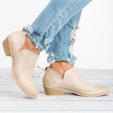 Autumn Women Shoes Retro High Heel Ankle Boots - Heritage cosmetics and beauty care