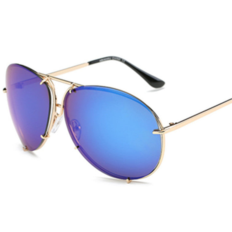 Color Film Sunglasses For Men And Women Big Frame Sunglasses - Heritage cosmetics and beauty care