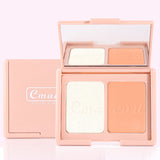 Two-Tone Delicate Natural Blush Highlighter Powder Repairing Palette - Heritage cosmetics and beauty care