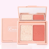 Two-Tone Delicate Natural Blush Highlighter Powder Repairing Palette - Heritage cosmetics and beauty care