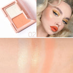 Two-Tone Delicate Natural Blush Highlighter Powder Repairing Palette - Heritage cosmetics and beauty care