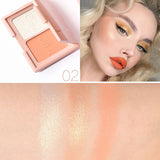 Two-Tone Delicate Natural Blush Highlighter Powder Repairing Palette - Heritage cosmetics and beauty care