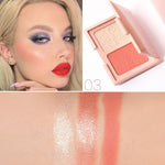 Two-Tone Delicate Natural Blush Highlighter Powder Repairing Palette - Heritage cosmetics and beauty care