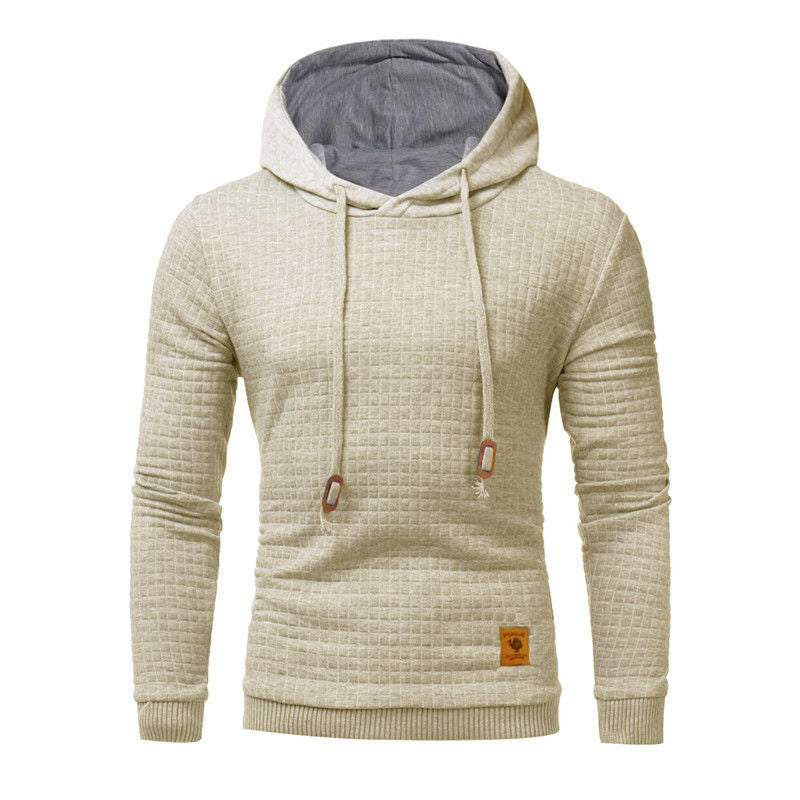 fo Square Pattern Quilted Classic  Men's  Casual Hoodies Men Heritage cosmetics and beauty care