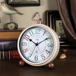 Creative Clock Ornaments Desk Clock Metal Alarm Clock - Heritage cosmetics and beauty care