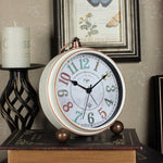 Creative Clock Ornaments Desk Clock Metal Alarm Clock - Heritage cosmetics and beauty care