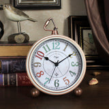 Creative Clock Ornaments Desk Clock Metal Alarm Clock - Heritage cosmetics and beauty care