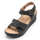 Sandals Women's Wedge With Magic Buckle Platform Large Size Sandals - Heritage cosmetics and beauty care