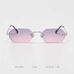 Fashion Polygon Frameless Sunglasses Street Shooting Personality Small Frame Sunglasses - Heritage cosmetics and beauty care