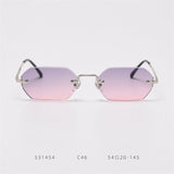 Fashion Polygon Frameless Sunglasses Street Shooting Personality Small Frame Sunglasses - Heritage cosmetics and beauty care