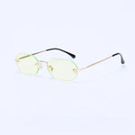 Fashion Polygon Frameless Sunglasses Street Shooting Personality Small Frame Sunglasses - Heritage cosmetics and beauty care