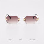 Fashion Polygon Frameless Sunglasses Street Shooting Personality Small Frame Sunglasses - Heritage cosmetics and beauty care