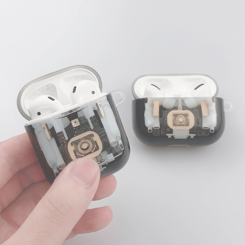 Compatible with Apple, Compatible with Apple , Suitable For AirPods Steampunk Mechanical Earphone Cover Apple 1  2 Generation Bluetooth Creative Imd Soft shell Protective Cover Heritage cosmetics and beauty care