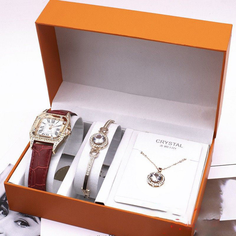 Wrist Watch Set Foreign Trade Watches Women New Necklace Bracelets Wristwatches Women - Heritage cosmetics and beauty care