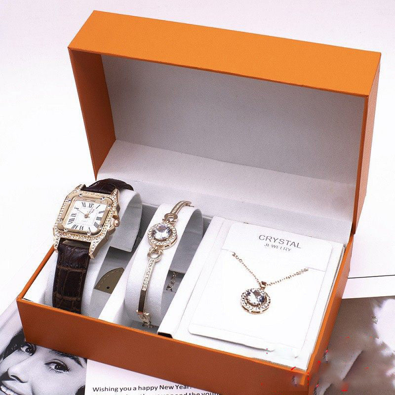 Wrist Watch Set Foreign Trade Watches Women New Necklace Bracelets Wristwatches Women - Heritage cosmetics and beauty care