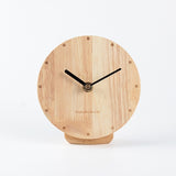 Wooden Clock Simple Solid Wood Desk Clock Table Clock Silent Ornament Clock Sitting Clock Living Room Creative Personality Clock - Heritage cosmetics and beauty care