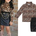 Children's Clothes Girls Leopard Print Long Sleeve Shirt - Heritage cosmetics and beauty care