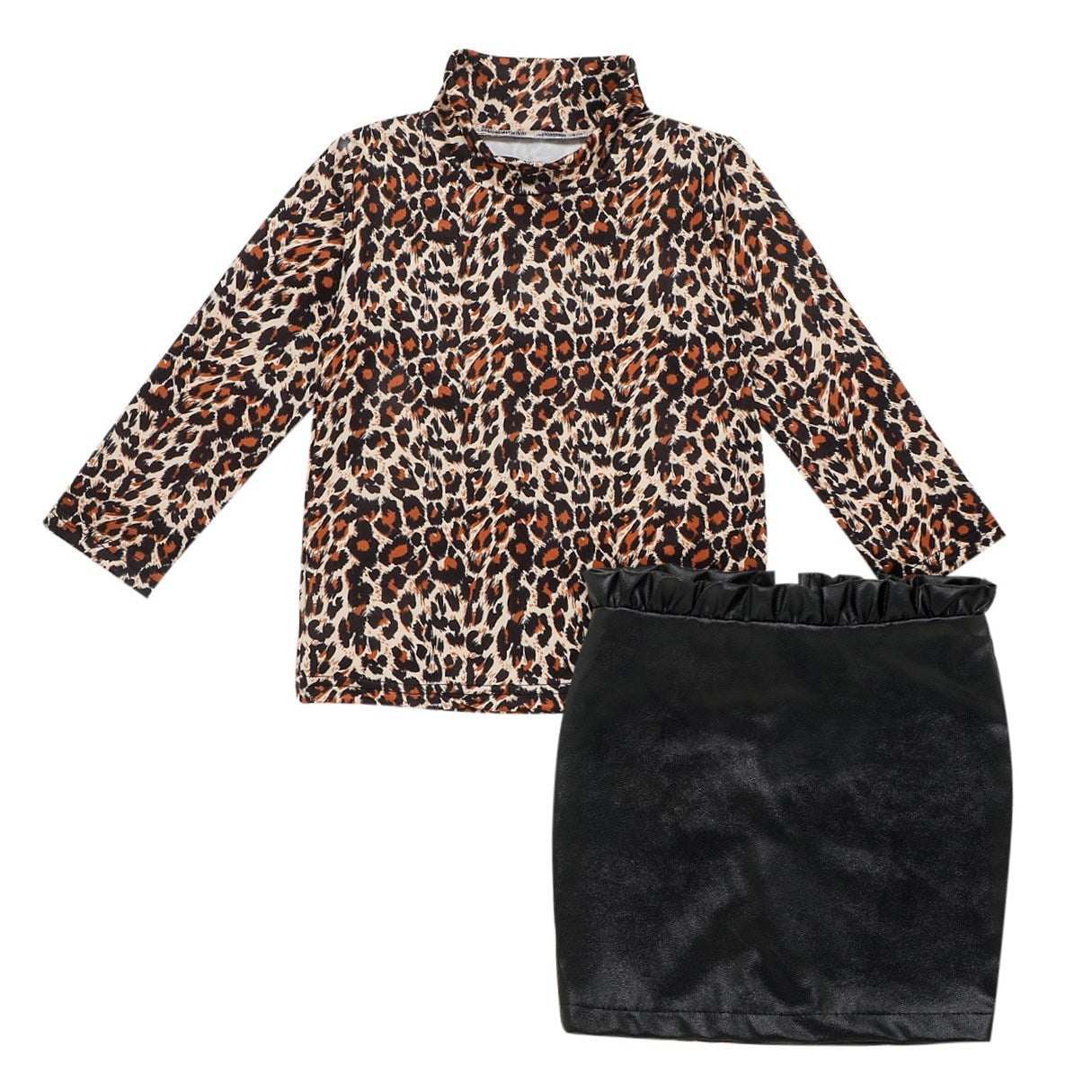 Children's Clothes Girls Leopard Print Long Sleeve Shirt - Heritage cosmetics and beauty care