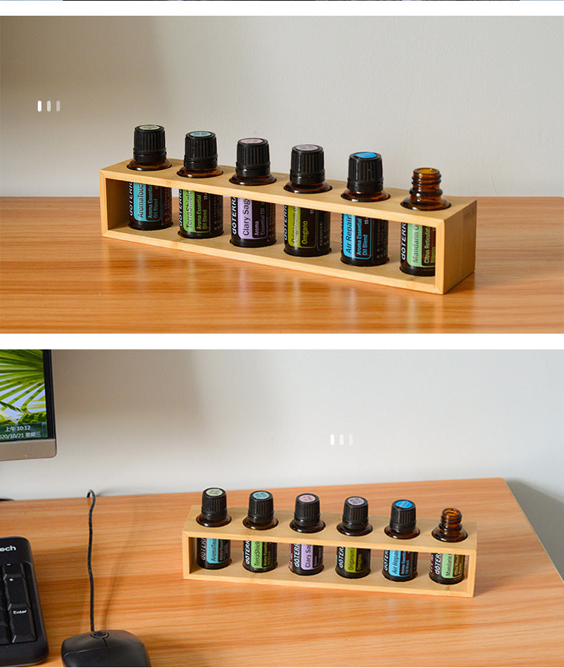 Bamboo Essential Oil Storage Rack For Essential Oil Bottles 15ml - Heritage cosmetics and beauty care