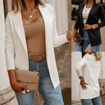 New Women's Business Blazers Spring Autumn All-match Female Jackets Slim Long-sleeve Casual Solid Blazer Women Clothes Top - Heritage cosmetics and beauty care