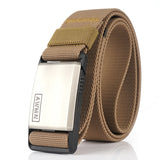 Automatic buckle elastic canvas belt - Heritage cosmetics and beauty care