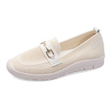 Thick-soled Woven Pregnant Women One-step Comfortable Work Loafers - Heritage cosmetics and beauty care