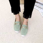 Thick-soled Woven Pregnant Women One-step Comfortable Work Loafers - Heritage cosmetics and beauty care