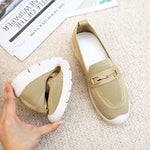 Thick-soled Woven Pregnant Women One-step Comfortable Work Loafers - Heritage cosmetics and beauty care