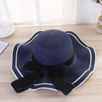 Summer Sun Hat Women Straw Hats Sunshade Panama  Fashion Bow Beach Hat Foldable Travel Caps - Heritage cosmetics and beauty care