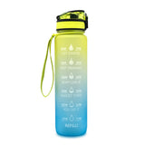 1L Tritan Water Bottle With Time Marker Bounce Cover Motivational Water Bottle Cycling Leakproof Cup For Sports Fitness Bottles - Heritage cosmetics and beauty care