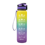 1L Tritan Water Bottle With Time Marker Bounce Cover Motivational Water Bottle Cycling Leakproof Cup For Sports Fitness Bottles - Heritage cosmetics and beauty care