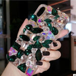 Compatible with Apple, Luxury Crystal Gem Rhinestone Cases For iphone 11 12 Pro X XS MAX XR Soft Edge Clear Phone Cover For iphone 5S 6S 7 8 PLUS Capa Heritage cosmetics and beauty care