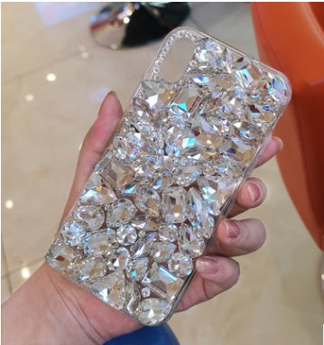 Compatible with Apple, Luxury Crystal Gem Rhinestone Cases For iphone 11 12 Pro X XS MAX XR Soft Edge Clear Phone Cover For iphone 5S 6S 7 8 PLUS Capa Heritage cosmetics and beauty care