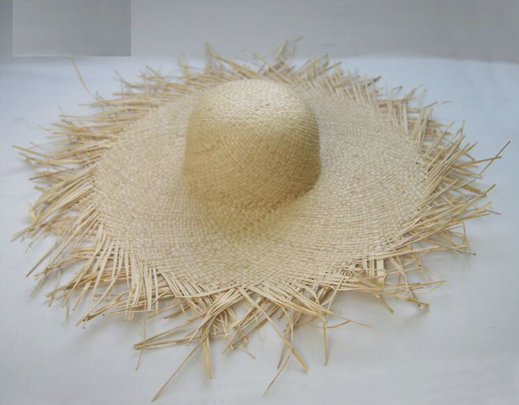 NEW Handmade Women Straw Sun Hats Large Wide Brim Gilrs High Quality Natural Raffia Panama Beach Straw Sun Caps For Holiday - Heritage cosmetics and beauty care