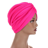 New Headwraps Hats For Women Solid Twist Ruffle Cotton Caps Chemo Beanies Turban Headwear Hats For Cancer - Heritage cosmetics and beauty care