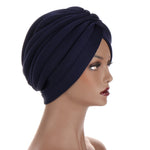 New Headwraps Hats For Women Solid Twist Ruffle Cotton Caps Chemo Beanies Turban Headwear Hats For Cancer - Heritage cosmetics and beauty care