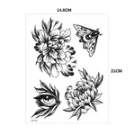 Waterproof Temporary Tattoo Sticker Old School Fox Spell Flash Tattoos Cat Eyes Skull Body Art Arm Fake Tatoo Women Men - Heritage cosmetics and beauty care