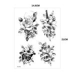 Waterproof Temporary Tattoo Sticker Old School Fox Spell Flash Tattoos Cat Eyes Skull Body Art Arm Fake Tatoo Women Men - Heritage cosmetics and beauty care