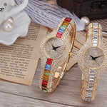 Fashion Watch With Diamonds And Colorful Stones Full Of Diamonds European-Style High-End Watches For Women - Heritage cosmetics and beauty care