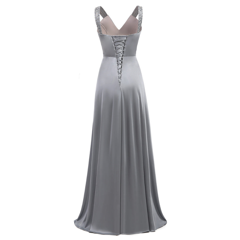 Women Sleeveless Sexy A-Line Elegant Wedding Party Formal Gowns Long Evening Dress - Heritage cosmetics and beauty care