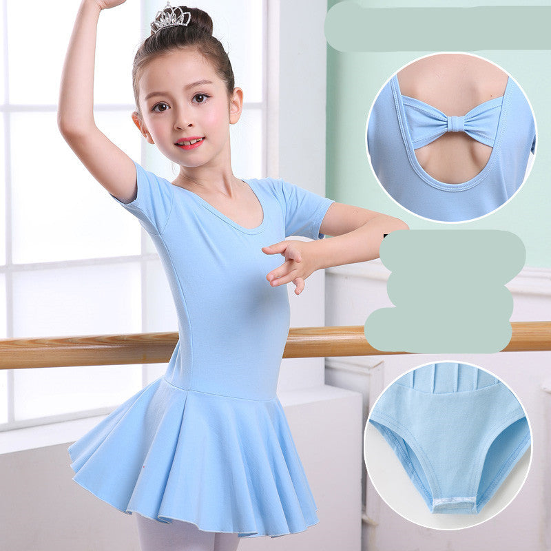 Children's Dance Clothes, Girls' Practice Clothes, Girls Short-sleeved Tutu - Heritage cosmetics and beauty care