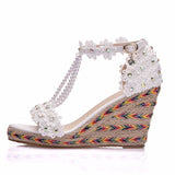 Rainbow Lace Beaded Sandals - Heritage cosmetics and beauty care