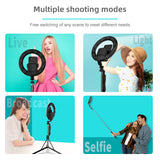 Compatible with Apple, Mobile Phone Live Support 8 Inch Beauty Led Ring Light Photography Light Tripod - Heritage cosmetics and beauty care