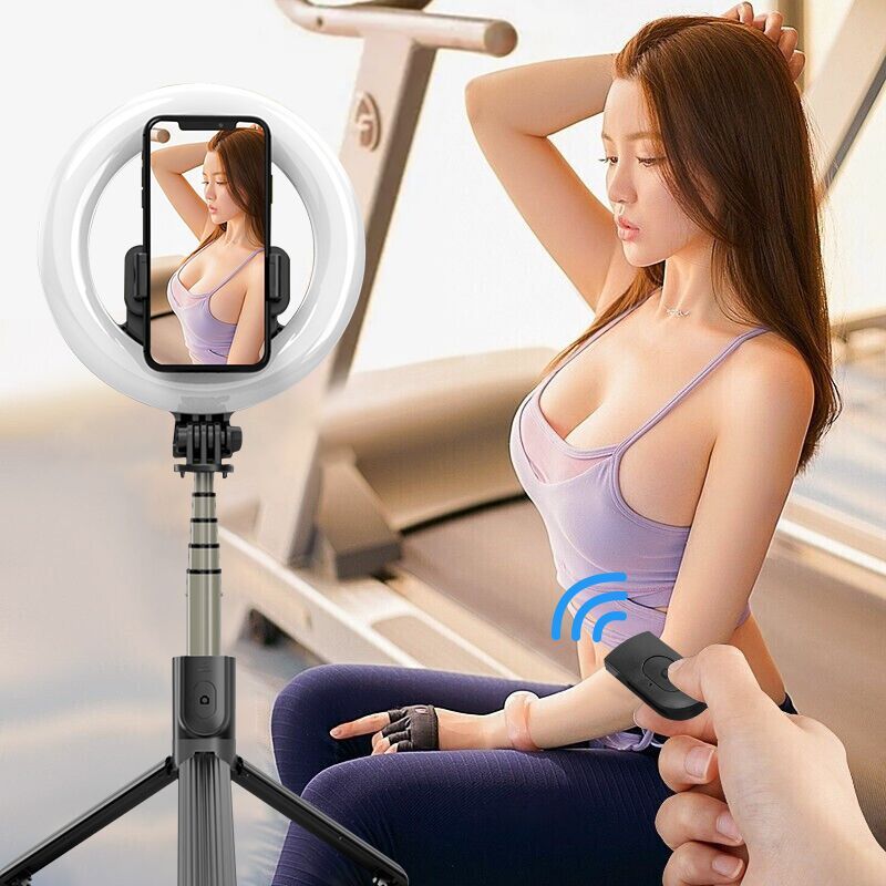 Compatible with Apple, Mobile Phone Live Support 8 Inch Beauty Led Ring Light Photography Light Tripod - Heritage cosmetics and beauty care