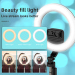 Compatible with Apple, Mobile Phone Live Support 8 Inch Beauty Led Ring Light Photography Light Tripod - Heritage cosmetics and beauty care