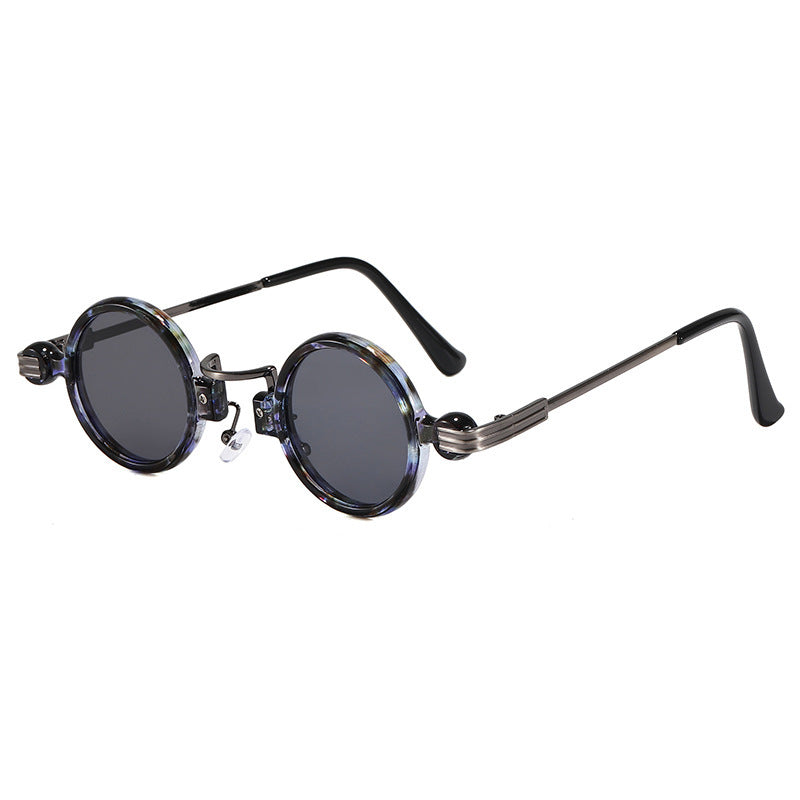 Steampunk Style Small Frame Sunglasses Personalized Hip-hop Round Sunglasses - Heritage cosmetics and beauty care