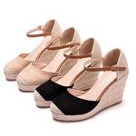 Fashion Mary Jane Wedge Sandals Round Toe Platform Wedge Sandals - Heritage cosmetics and beauty care