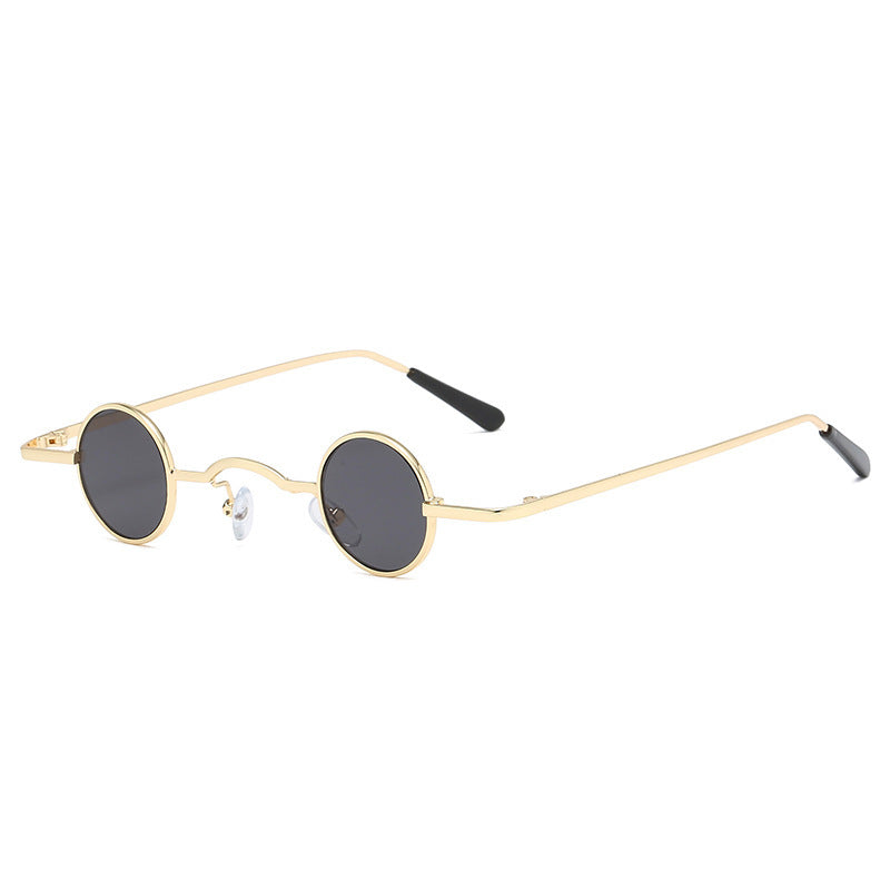 Retro Sunglasses Niche Literary Style Glasses Small Round Frame Sunglasses - Heritage cosmetics and beauty care